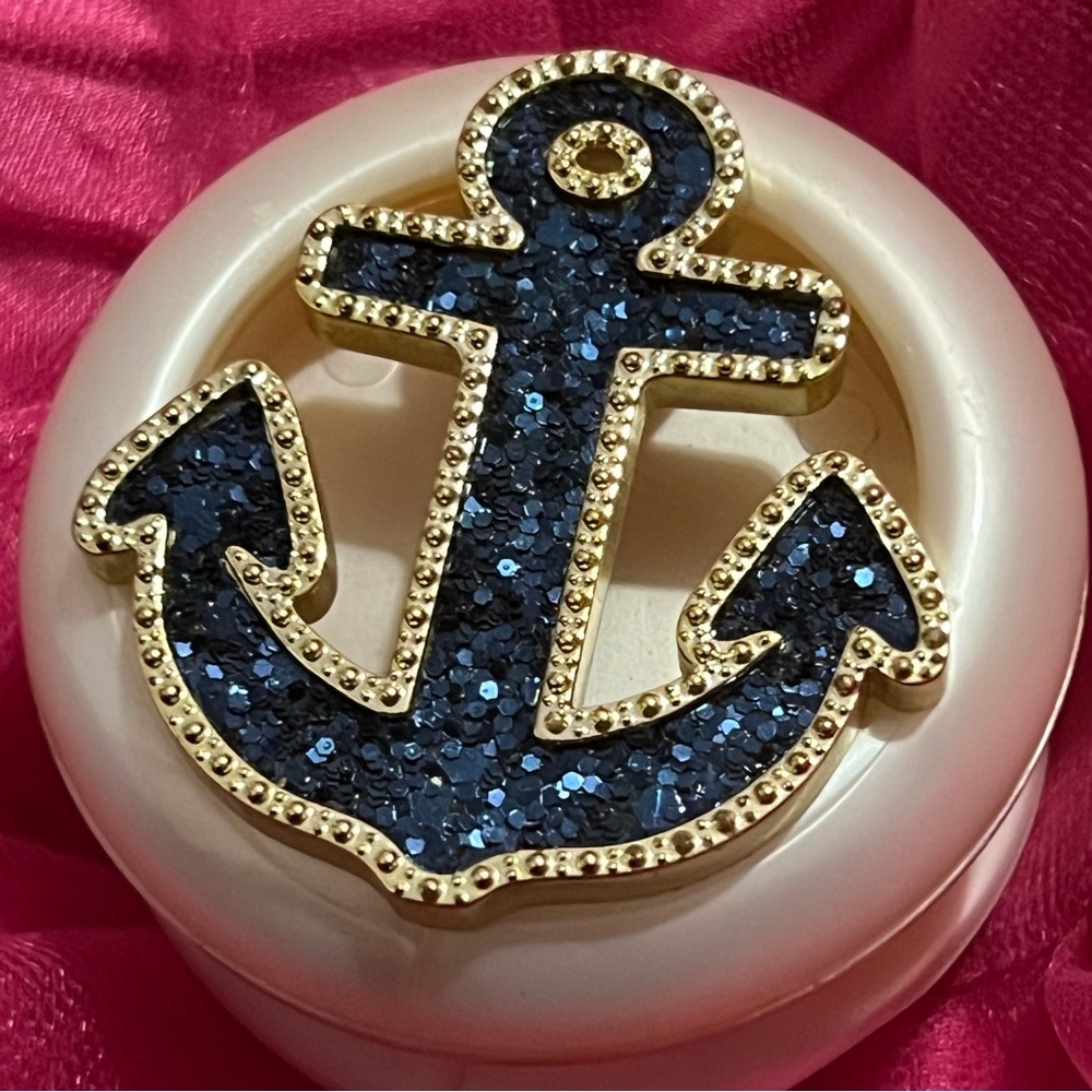 Bath Body Works Blue Glitter Navy Anchor Scentportable Car Air Freshener Holder - Picture 5 of 5